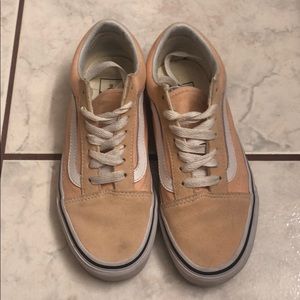 Peach low-top old skool Vans